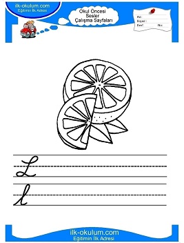 Çocuklar İçin L Sesi Çalışma Sayfaları 